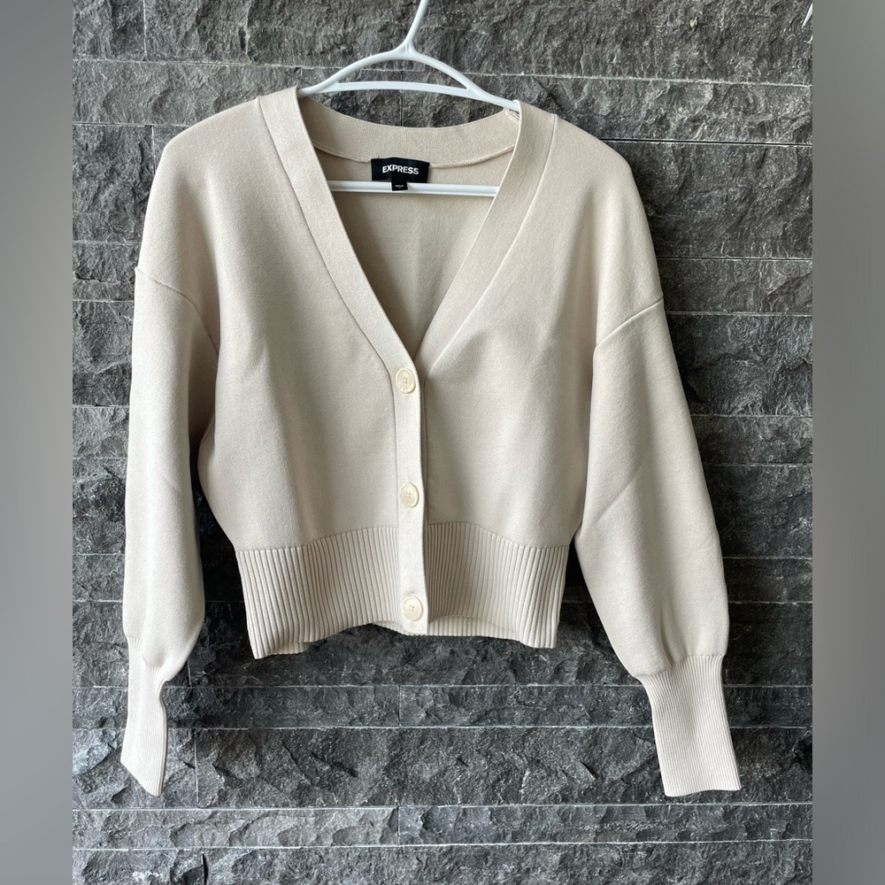 Express button up sweater top